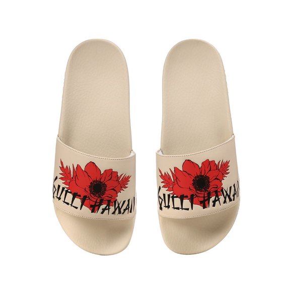Gucci Shoes - Gucci Hawaii Slides in White NEW IN BOX